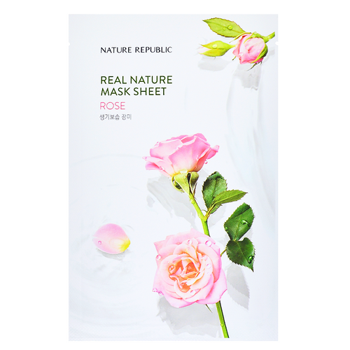 NATURE REPUBLIC Real Nature Mask Sheet - Rose | Shop Korean Sheet Masks in Canada & USA at Chuusi.ca