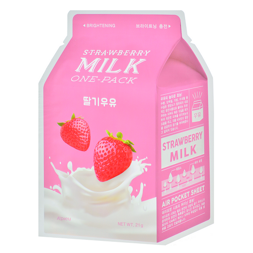 A'PIEU Strawberry Milk One-Pack | Shop Korean sheet masks in Canada & USA at Chuusi.ca