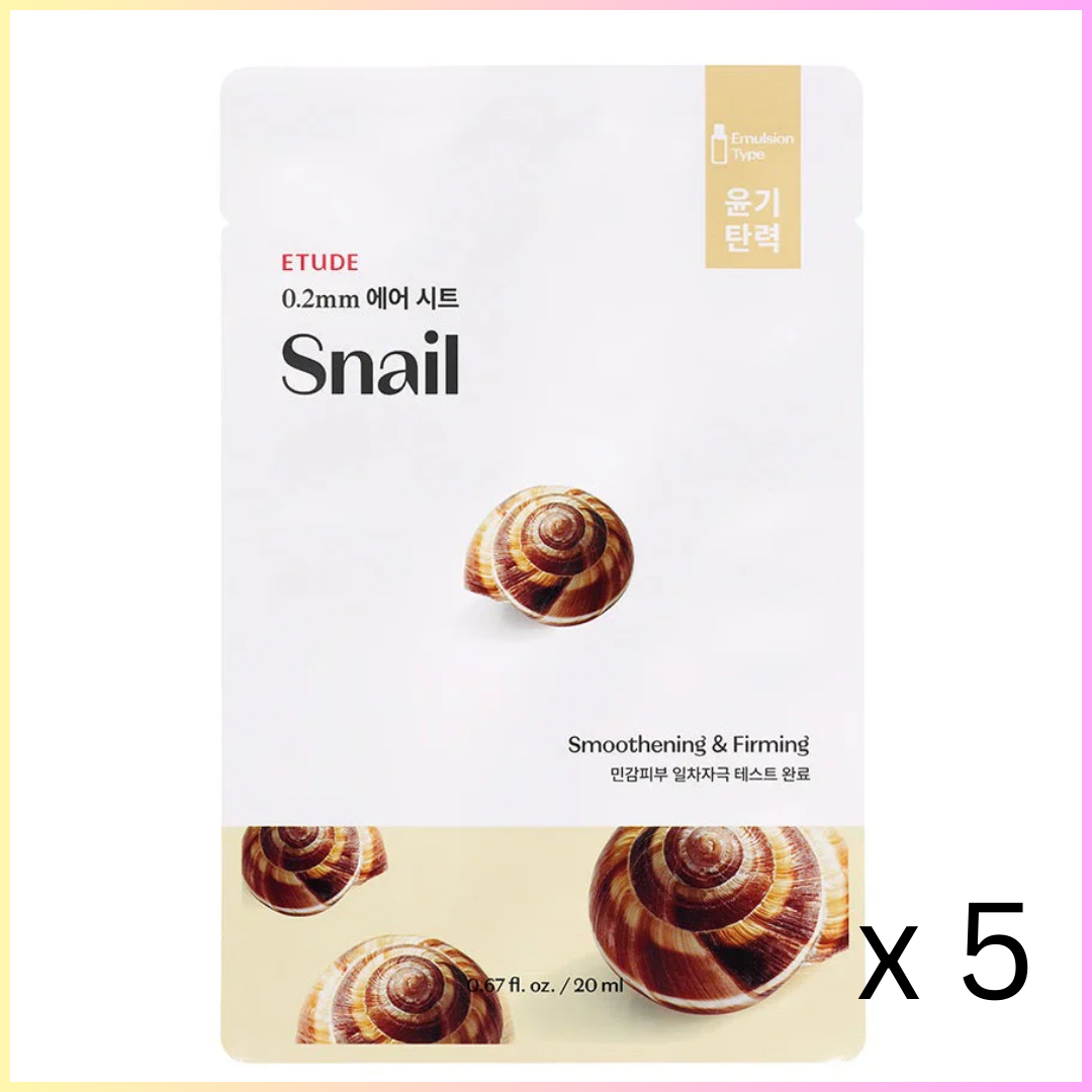 0.2 Therapy Air Mask - Snail (x5pc bundle)