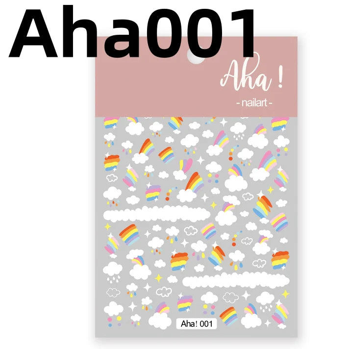 Aha Sticker Aha! Nailart Stickers (1 sheet) - 001 Rainbow – Chuusi