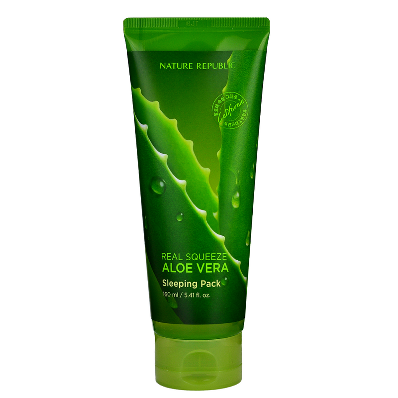 NATURE REPUBLIC Real Squeeze Aloe Vera Sleeping Pack | Shop Korean Japanese Taiwanese Skincare in Canada & USA at Chuusi.ca