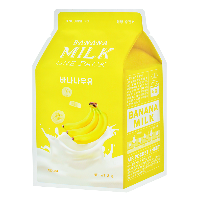 A'PIEU Banana Milk One-Pack | Shop Korean sheet masks in Canada & USA at Chuusi.ca