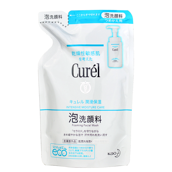 KAO CUREL Intensive Moisture Care - Foaming Facial Wash (130ml Refill) -- Chuusi.ca
