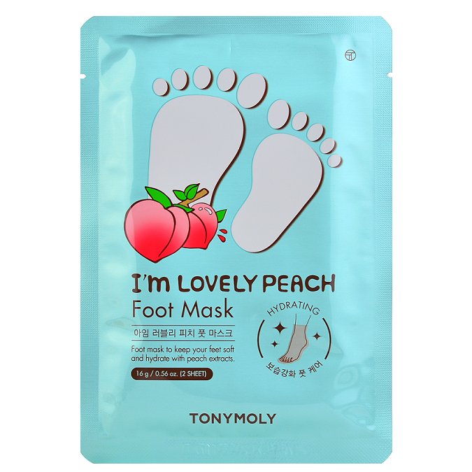 Tony Moly I'm Lovely Peach Foot Mask -- Shop KBeauty Canada USA -- Chuusi.ca