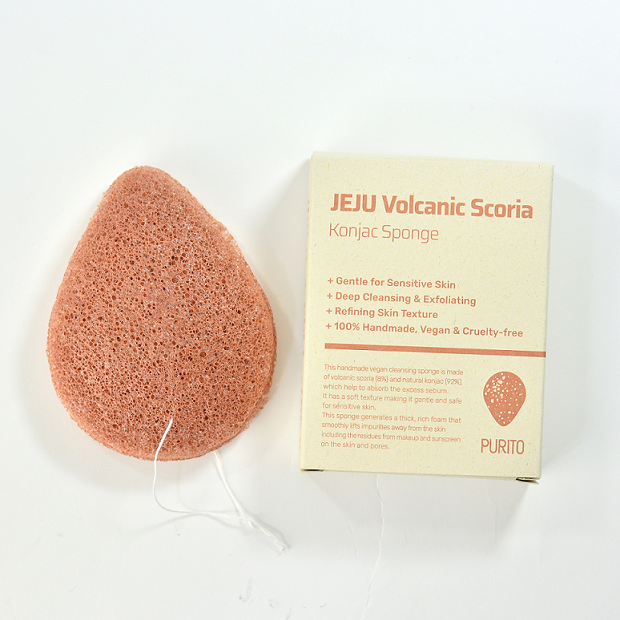 PURITO Jeju Volcanic Scoria Konjac Sponge -- Chuusi.ca