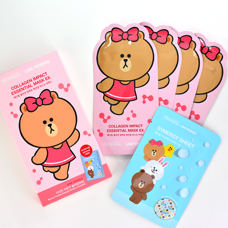 Mediheal Line Friends Collagen Impact Essential Mask EX. -- Shop KBeauty Canada USA -- Chuusi.ca