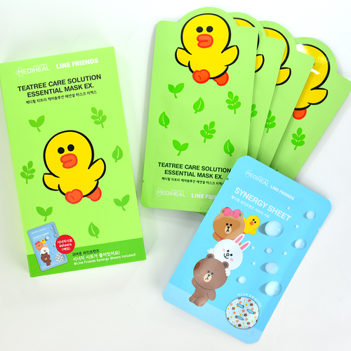 Mediheal Line Friends Teatree Care Solution Essential Mask EX. -- Shop Kbeauty Canada USA -- Chuusi.ca