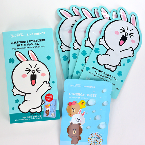 Mediheal Line Friends W.H.P White Hydrating Black Mask EX. -- Shop KBeauty Canada USA -- Chuusi.ca