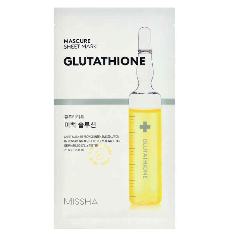 MISSHA Mascure Brightening Solution Sheet Mask - Glutathione -- Shop Korean Japanese Taiwanese skincare in Canada & USA at Chuusi.ca