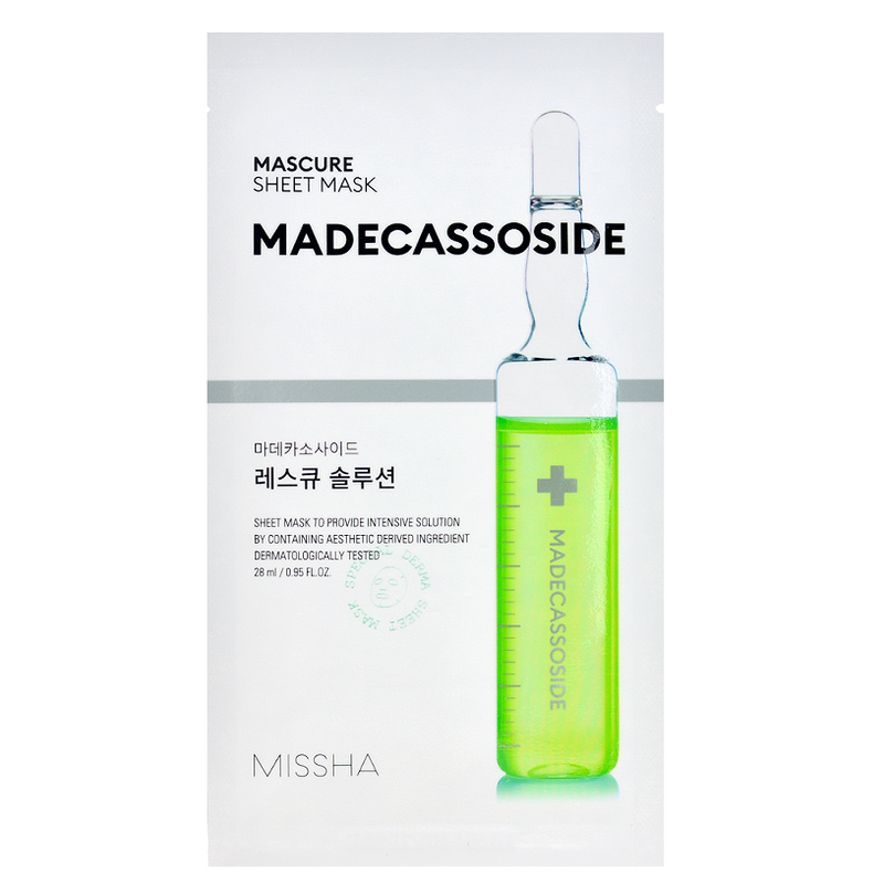 MISSHA Mascure Rescue Solution Sheet Mask - Madecassoside -- Shop Korean Japanese Taiwanese skincare in Canada & USA at Chuusi.ca
