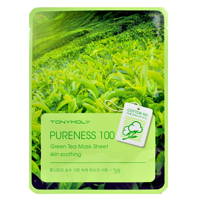 Tony Moly - Pureness 100 Green Tea Mask Sheet | Chuusi | Shop Korean and Taiwanese Cosmetics & Skincare at Chuusi.ca