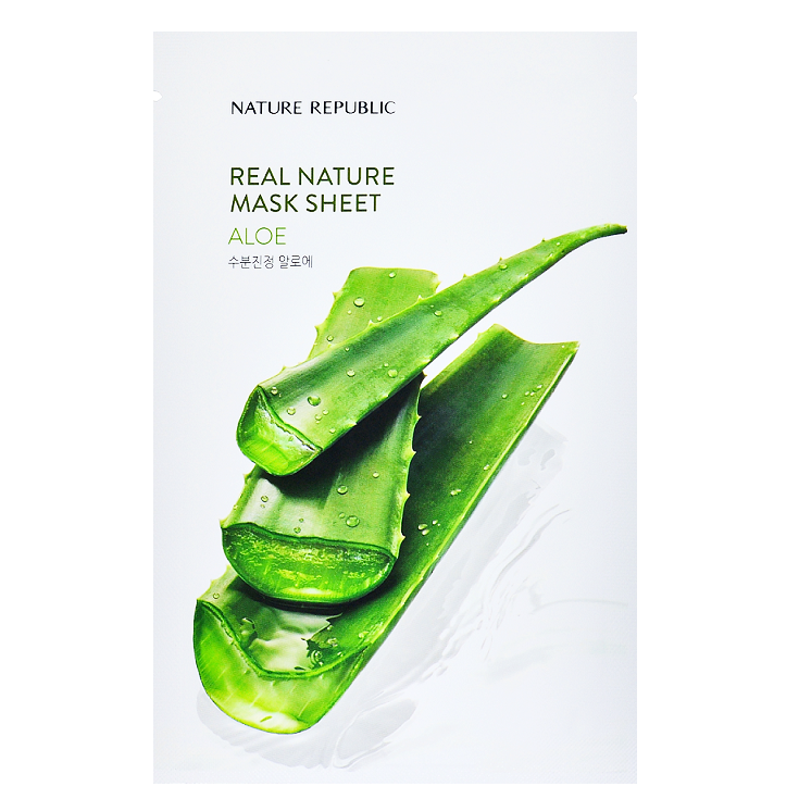 NATURE REPUBLIC Real Nature Mask Sheet - Aloe | Shop Korean Sheet Masks in Canada & USA at Chuusi.ca