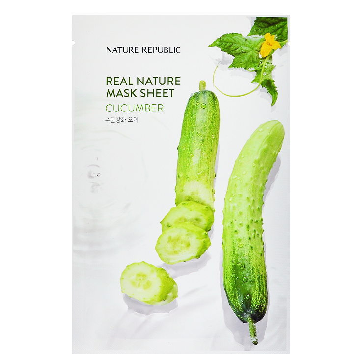 NATURE REPUBLIC Real Nature Mask Sheet - Cucumber | Shop Korean Sheet Masks in Canada & USA at Chuusi.ca