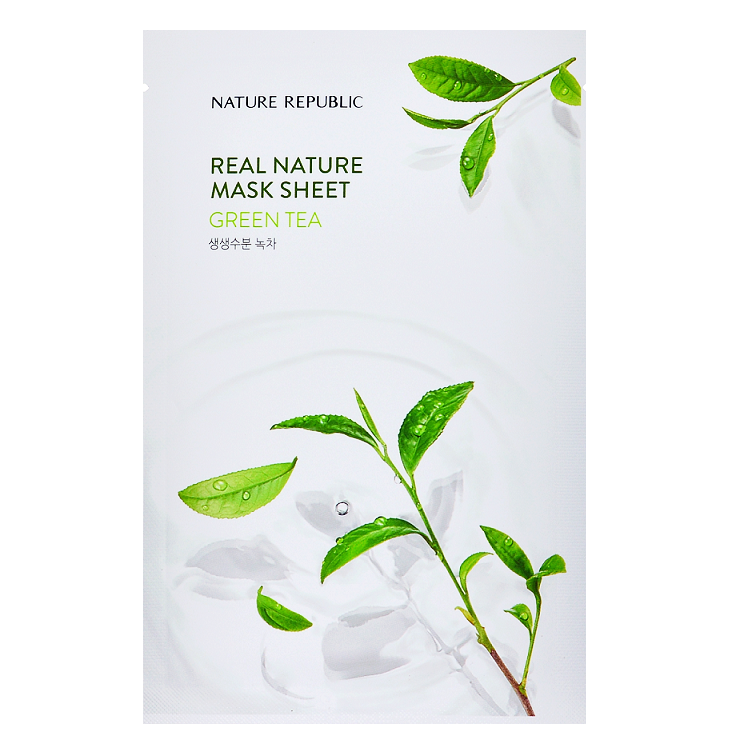 NATURE REPUBLIC Real Nature Mask Sheet - Green Tea | Shop Korean Sheet Masks in Canada & USA at Chuusi.ca