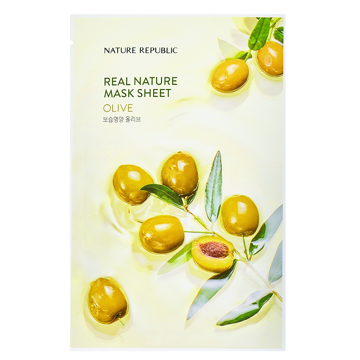 NATURE REPUBLIC Real Nature Mask Sheet - Olive | Shop Korean Sheet Masks in Canada & USA at Chuusi.ca