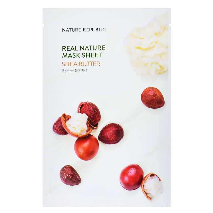 NATURE REPUBLIC Real Nature Mask Sheet - Shea Butter | Shop Korean Sheet Masks in Canada & USA at Chuusi.ca