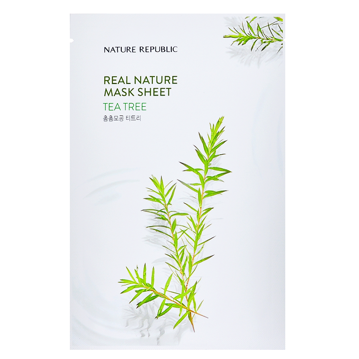 NATURE REPUBLIC Real Nature Mask Sheet - Tea Tree | Shop Korean Sheet Masks in Canada & USA at Chuusi.ca