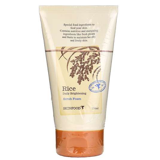 SKINFOOD Rice Daily Brightening Scrub Foam -- Shop KBeauty Canada USA -- Chuusi.ca